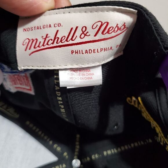 LA Lakers Draft 1996 Shadow Mitchell & Ness Hat Snapback Cap Kobe Bryant NWT - Picture 11 of 11